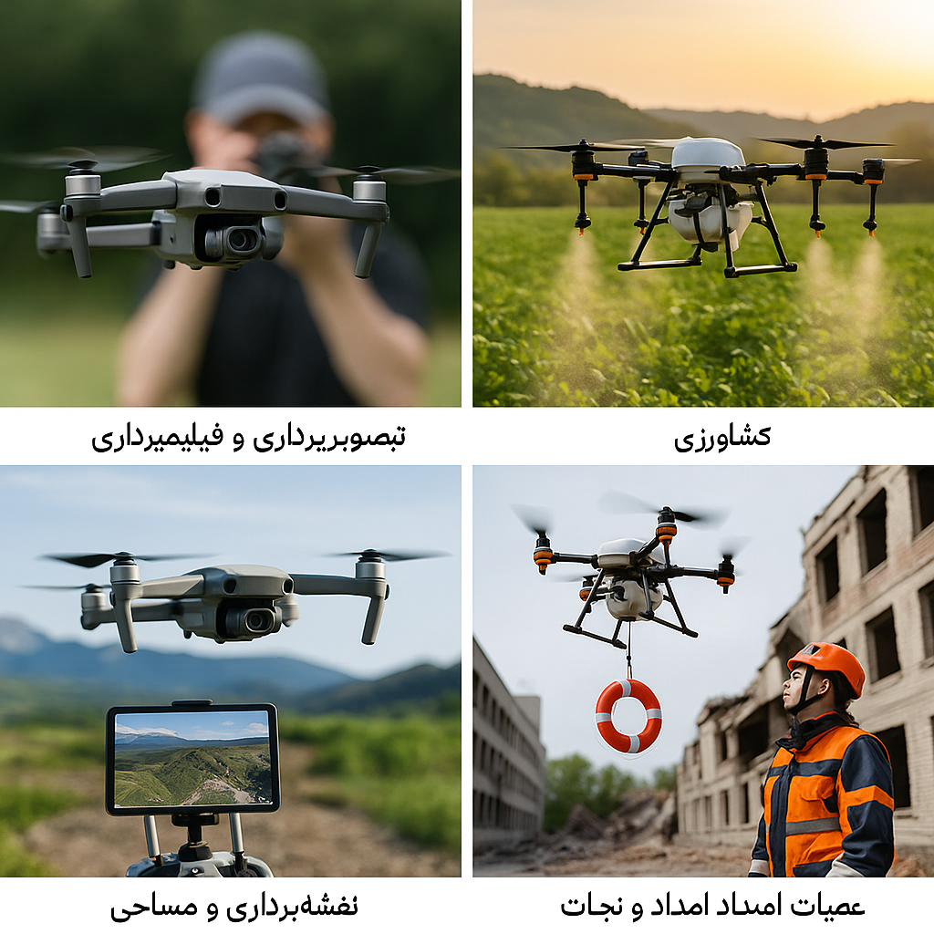 کاربردهای متنوع کوادکوپتر چیست
