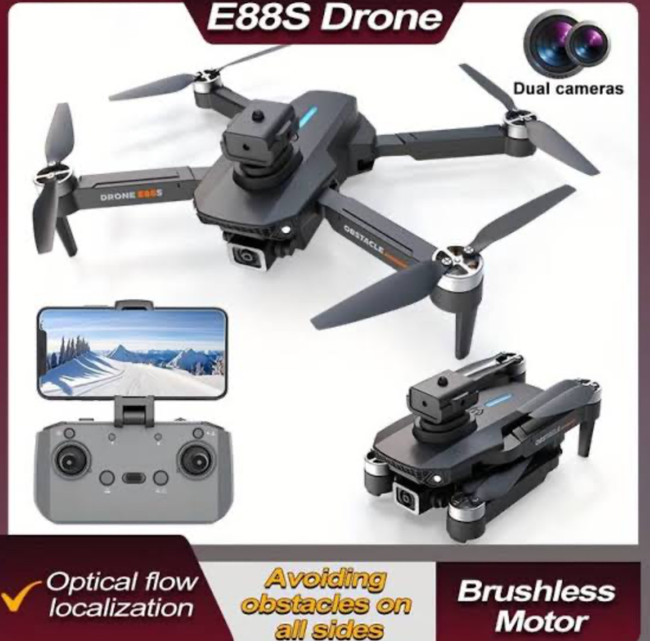 کوادکوپتر e88s - Image 3