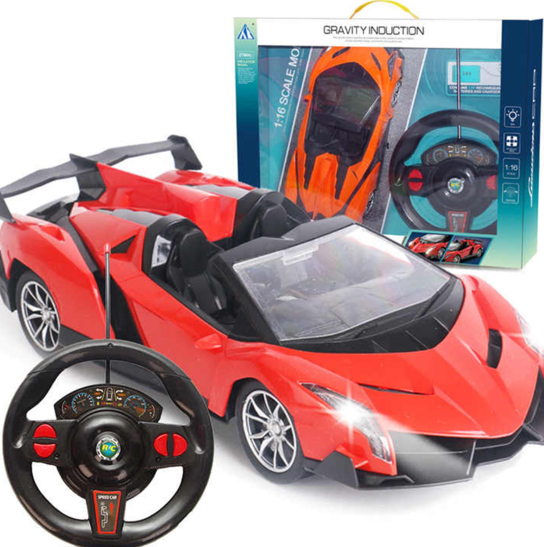 ماشین کنترلی لامبورگینی فرمان دار قرمز - Image 2