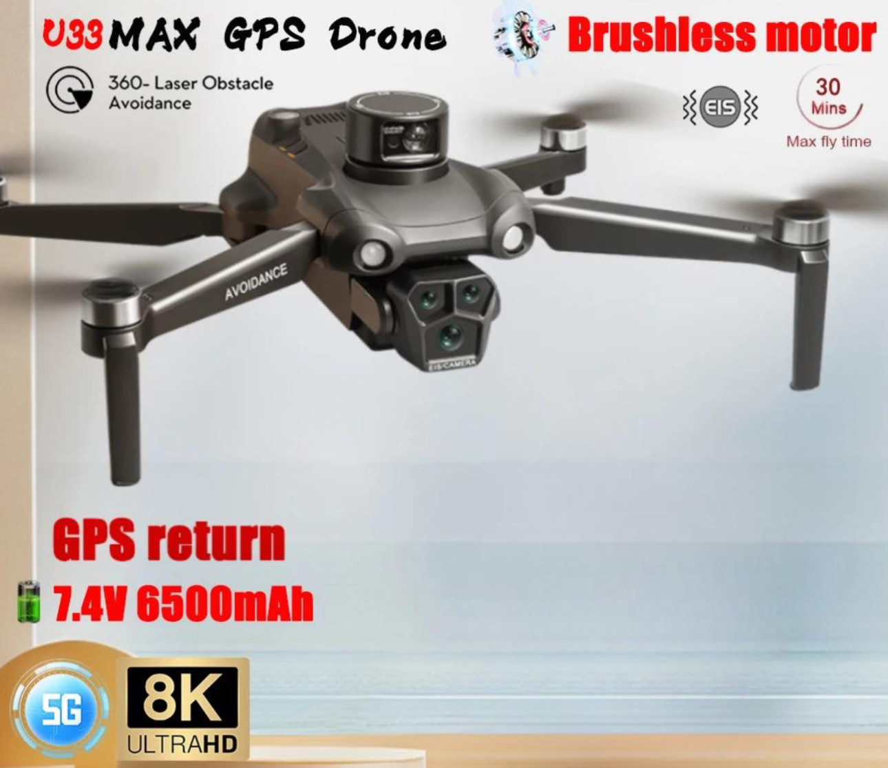 کوادکوپتر U33 MAX - Image 3